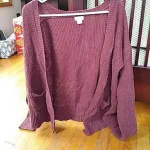 Maroon cardigan